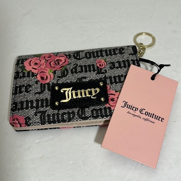 Juicy Couture Accessories - Juicy Couture New NWT Pink Blossom Forget Me Not Keychain Credit Card Ho…